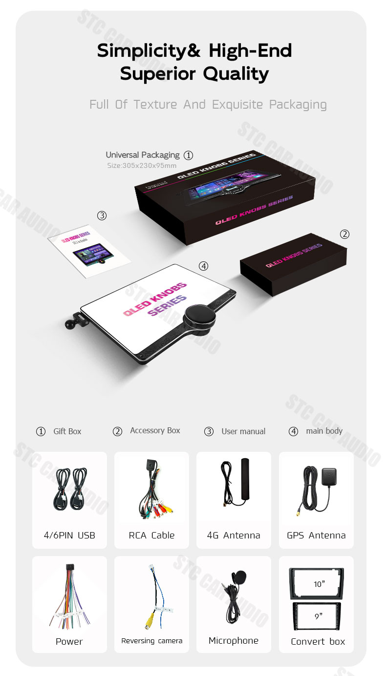 Single Knob Android Car Stereo