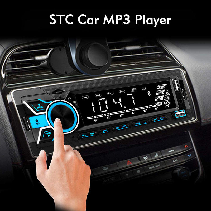 STC Car MP3 Player Dsp Car Audio Radio BT 12V In-dash 1 Din FM Aux In Receiver SD USB Power Adapter Car Mp3 Player