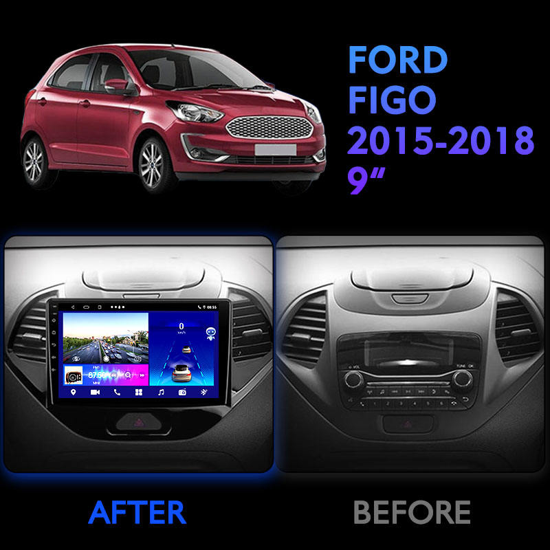 9 Inch Touch Screen Car Dvd Player for Ford Figo 2015-2018 Android 10 Multimedia System Double Din GPS Naxigation DSP Car Audio