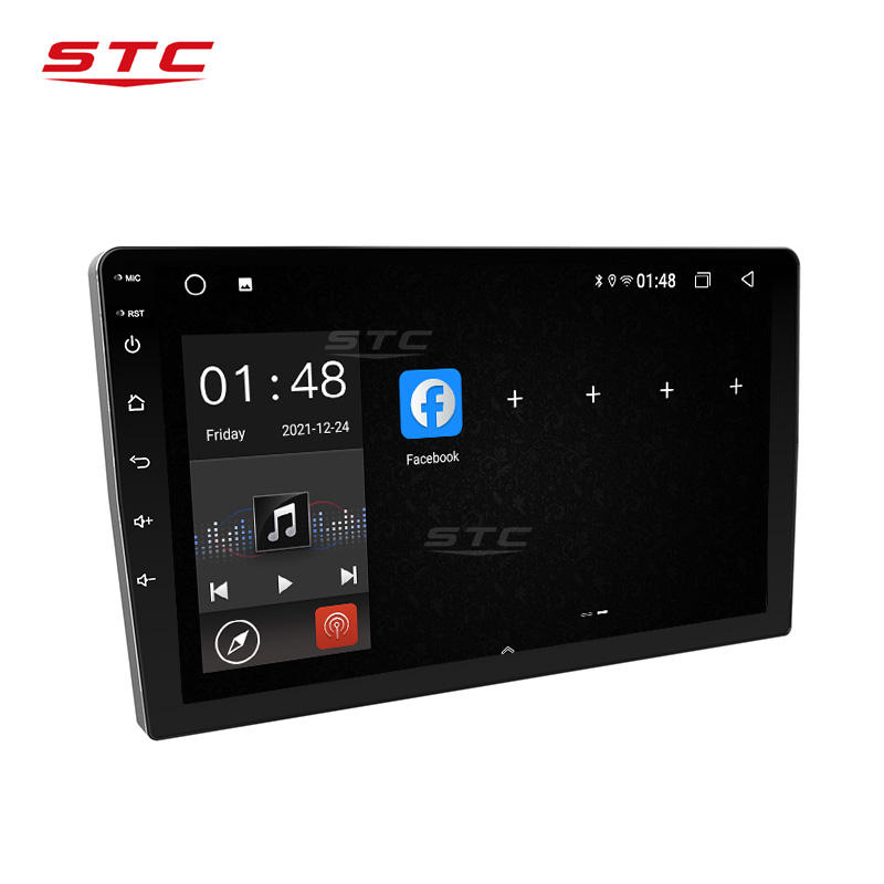 Universal slim body Android 10.0 10 Inch Rearview camera Full Touch hd Screen Car DVD Player