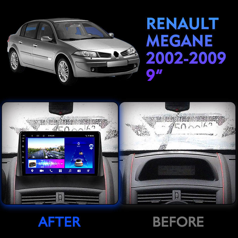 9 Inch Multimedia System for RENAULT MEGANE 2002 2009 GPS Naxigation Double Din Touch Screen Dashboard Car Dvd Player Radio