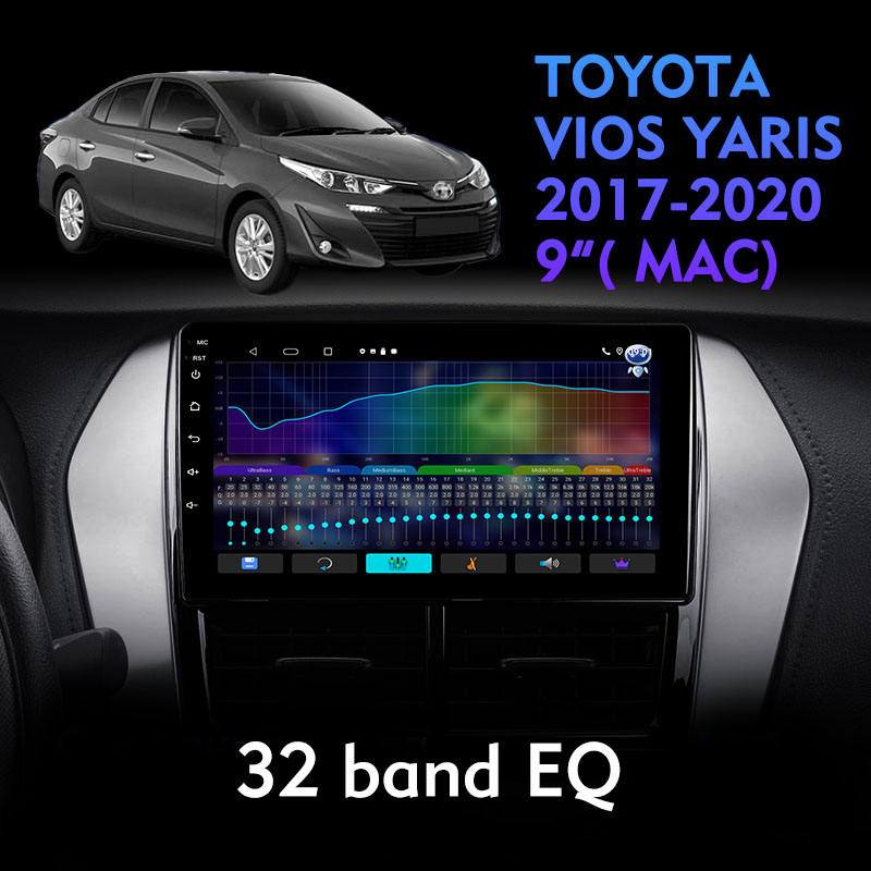 Car Radio for VIOS YARIS 2017 Android 10.0 Touch Screen Used Car Manual Radio Support Navigation Dsp Carplay with GPS Car Audio