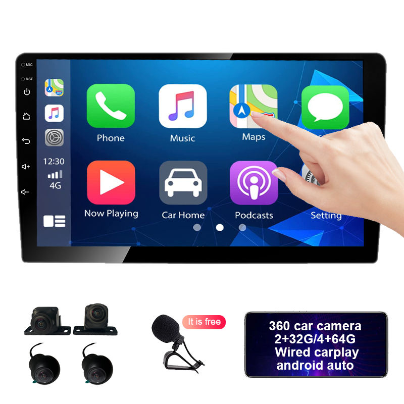 Universal 1 Din IPS 1024*600 Touch Screen Android 2 +32g BT/GPS/WiFi /Mirror Link/AM/Carplay/DSP Car Navigation