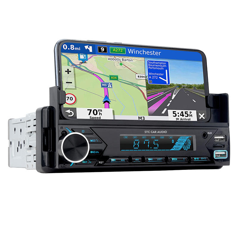 Car Mp3 Player Charging Port LCD Mobile Phone Holder BT Aux 2USB RC Dsp Car Audio Application Control Detachable Panel Car Mp3