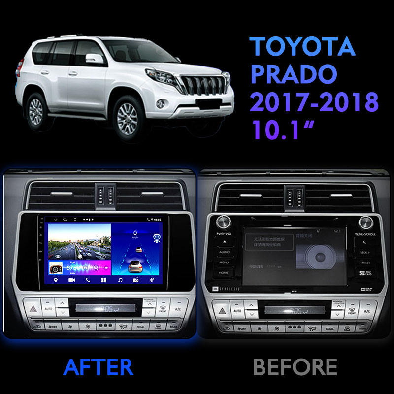 Android 10.0 Double Din 10.1 Inch Multimedia Player Touch Screen for TOYOTA PRADO 2017 2018 Auto Electronics GPS DSP Car Audio