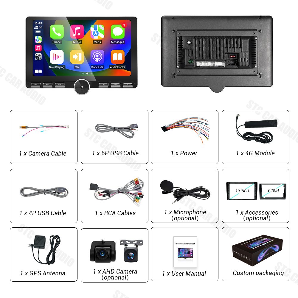 Single Knob Touchscreen Car Radio