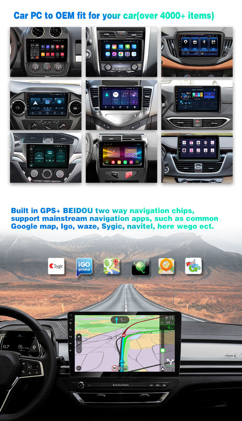 android car radio double din 10.1'' touchscreen