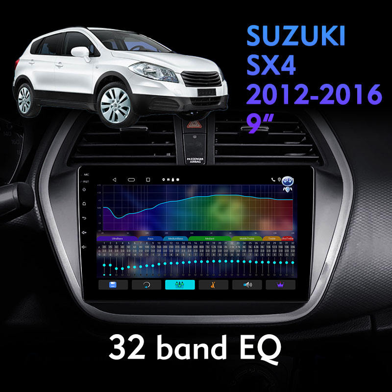 Car Android Car Radio 9 Inch GPS Stereo Audio for SUZUKI SX4 2012-2016 Touch Screen Video Android Car Player