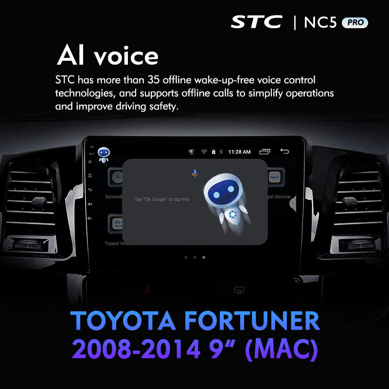 Android Touch Screen GPS Wifi Audio Multimedia Player Car Radio Android Auto And Car Play For Fortuner 2008 2014