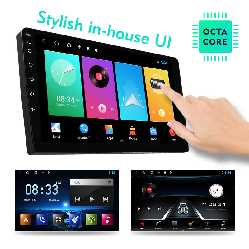 Universal Touch Screen Android 10.0 Gps Stereo Car Video Player Radio 9 Inch 2 Din 1+16G android car player