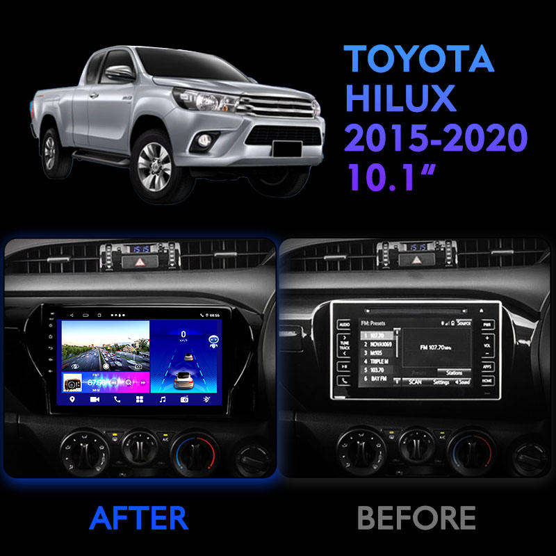 Android 10 2GB Ram 32GB Rom Car Android Touch Screen for HILUX 2015 To 2020 Car Audio Stereo Dvd Player Dsp Gps Navigation
