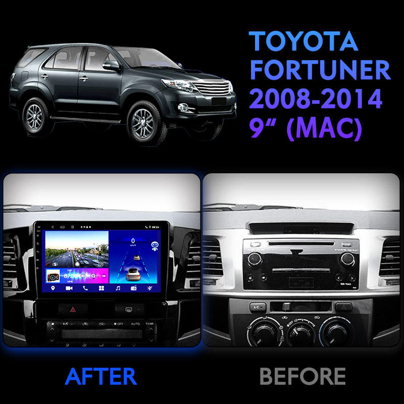 9 Inch Multimedia System IPS Touch Screen for TOYOTA FORTUNER 1 2008 2014 Double Din Car Dvd Player RDS DSP GPS Naxigation