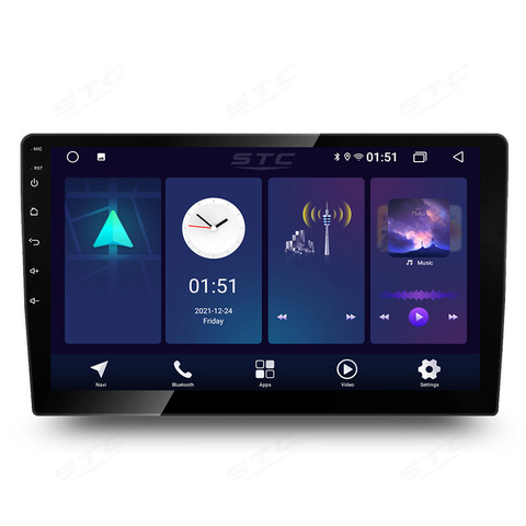 Universal slim body Android 10.0 10 Inch Rearview camera Full Touch hd Screen Car DVD Player