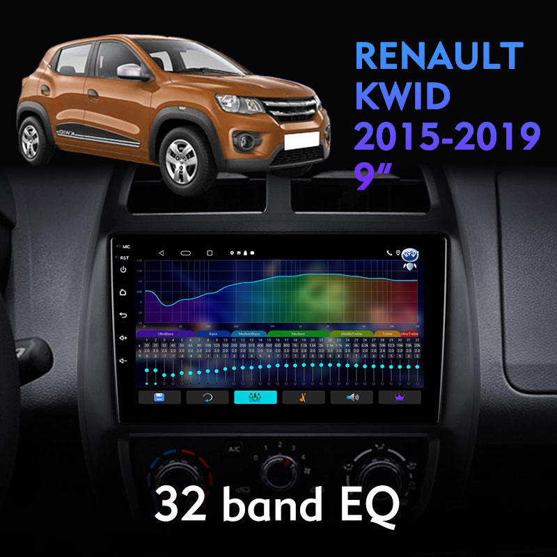 9 Inch Dashboard Car Dvd Player for RENAULT KWID 2015 2019 Double Din Multimedia System Touch Screen GPS Naxigation Car Audio