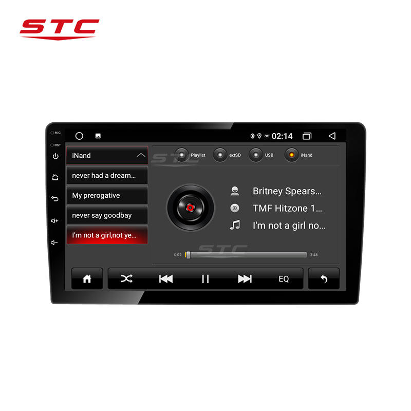 Universal slim body Android 10.0 10 Inch Rearview camera Full Touch hd Screen Car DVD Player