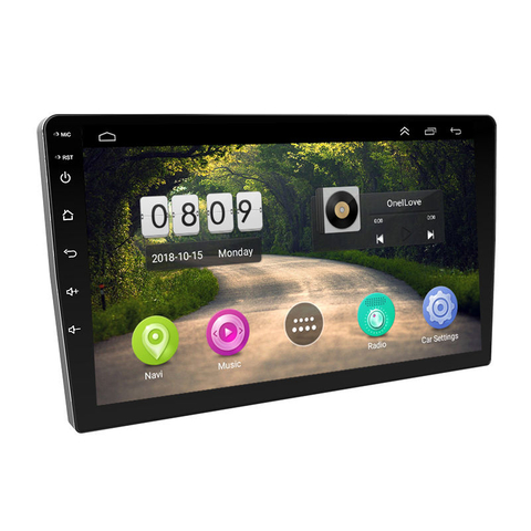 Universal 10''Car Radio Player Gps Navigation Wifi Bt Fm Eq Audio Android Multimedia Autoradio