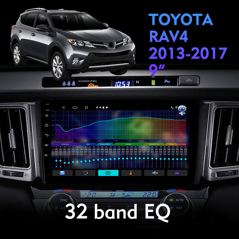 9 Inch GPS Navigation Car Auto Radio Dvd Player for TOYOTA RAV4 2013 2017 Android 10.0 Multimedia System IPS Touch Screen