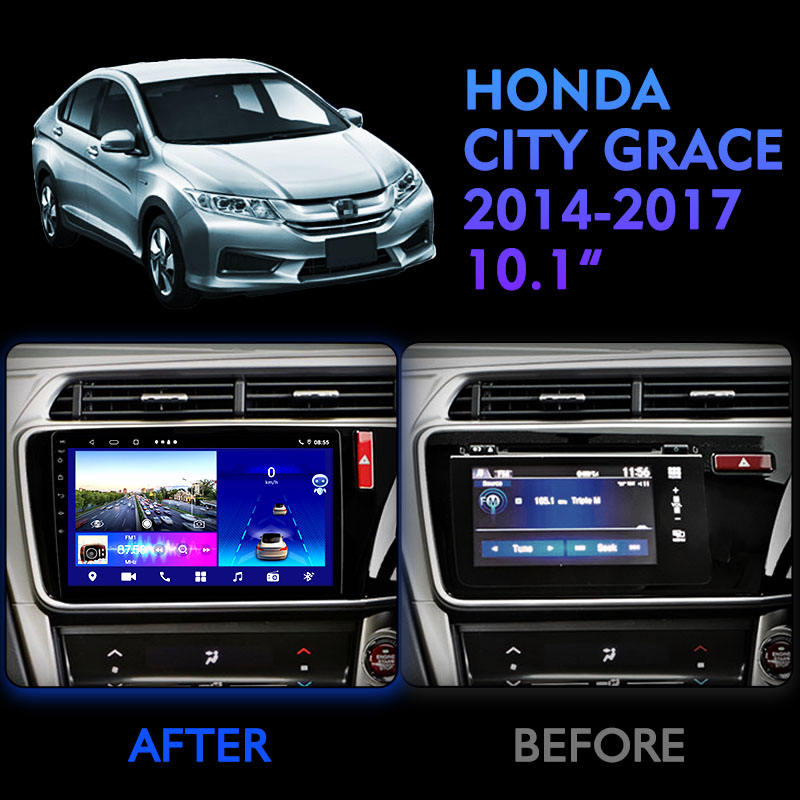 Double Din 10.1 Inch Touch Screen for HONDA CITY GRACE 2014 2017 Android 10.0 Multimedia System Gps Navigation Dsp Car Audio