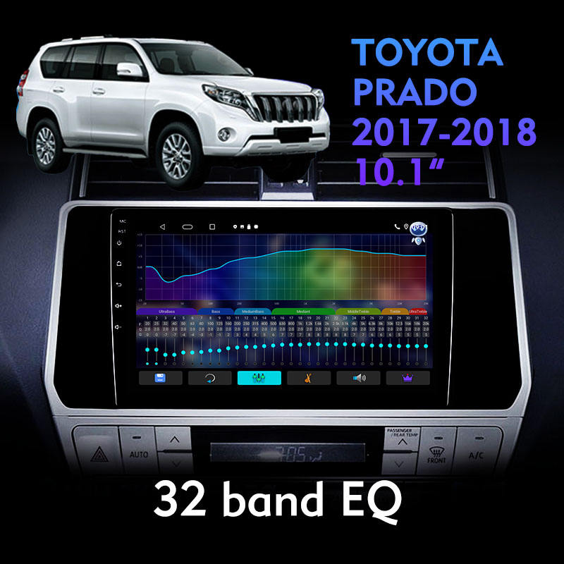 Android 10.0 Double Din 10.1 Inch Multimedia Player Touch Screen for TOYOTA PRADO 2017 2018 Auto Electronics GPS DSP Car Audio